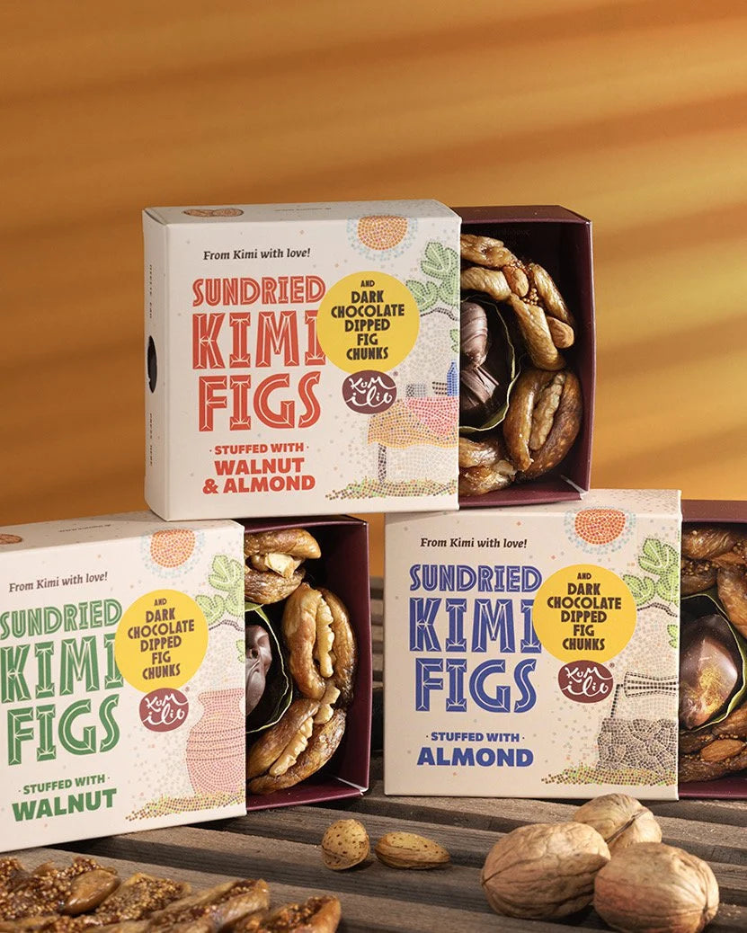 KUMILIO Kimi-Feigen-Geschenkbox gefüllt mit Nüssen und dunkler Schokolade Kumilio