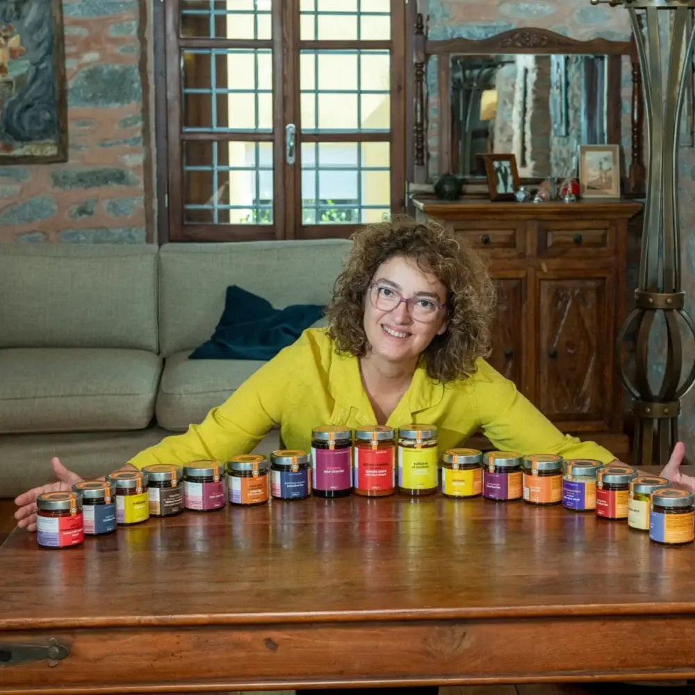 YIAM Griechischer handgemachter Löffel Dessert Walnuss mit Traubenmost YIAM