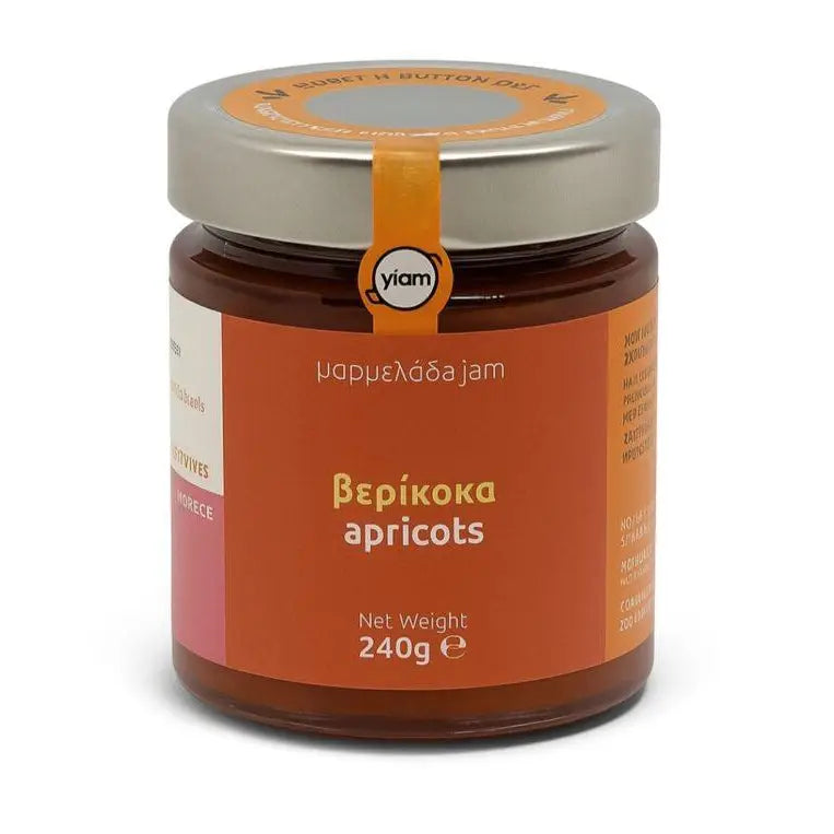 YIAM Handgemachte Aprikosenmarmelade, 240 g, ohne Zuckerzusatz YIAM