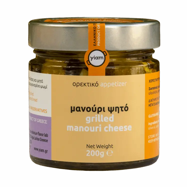YIAM Gegrillte Manouri in nativem Olivenöl extra, 200 g YIAM
