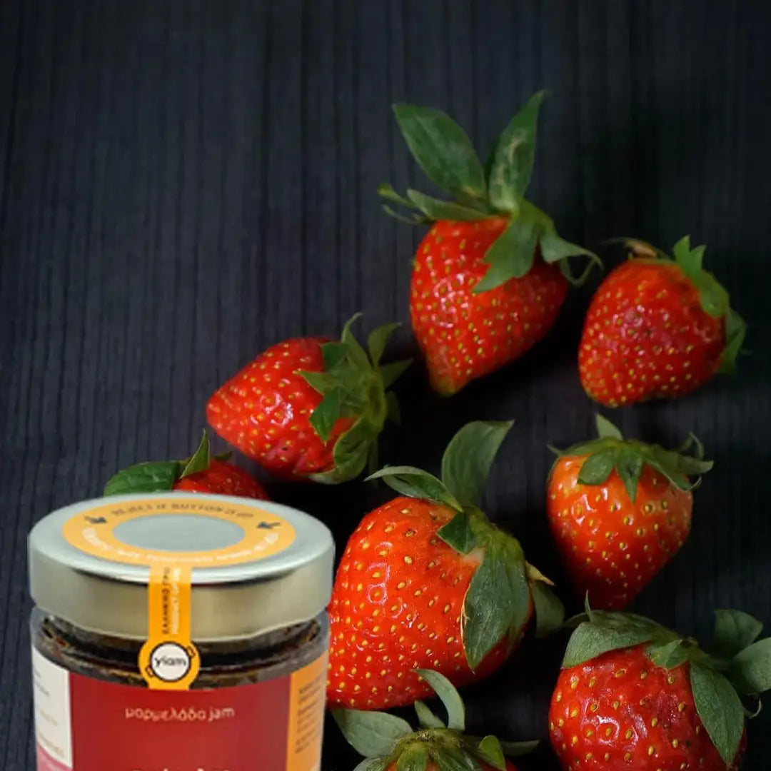 YIAM Handgemachte Erdbeermarmelade, 240 g, ohne Zuckerzusatz YIAM