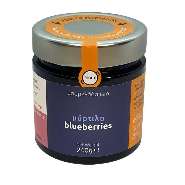 YIAM Handgemachte Blaubeermarmelade, 240 g, ohne Zuckerzusatz YIAM