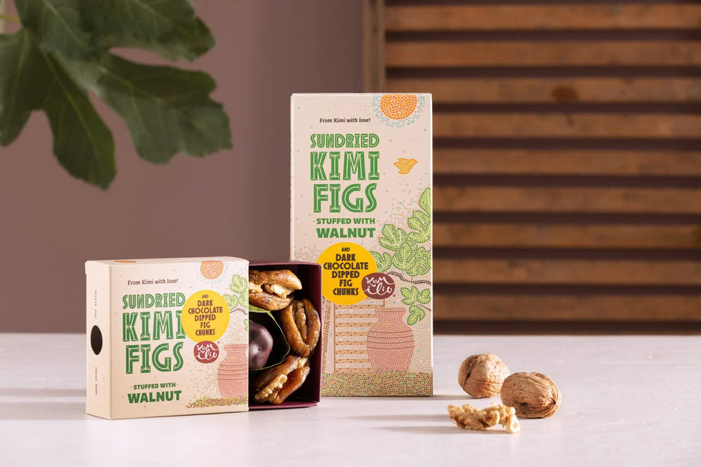 KUMILIO Kimi-Feigen-Geschenkbox gefüllt mit Nüssen und dunkler Schokolade Kumilio