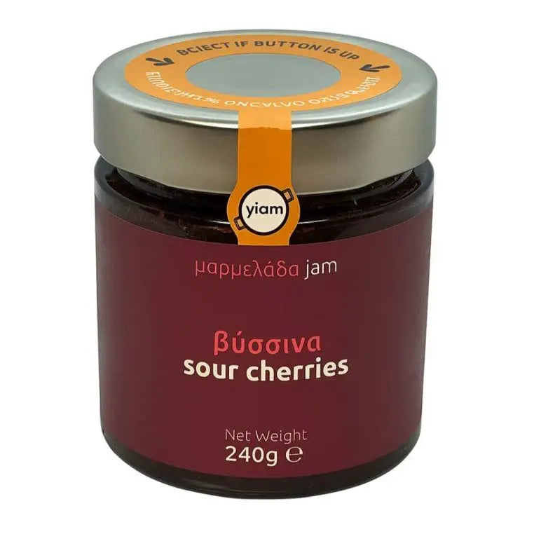 YIAM Handgemachte Sauerkirschmarmelade, 240 g, ohne Zuckerzusatz YIAM