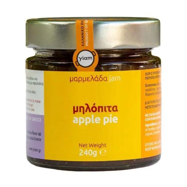 YIAM Handgemachte Apfelkuchenmarmelade, 240 g, ohne Zuckerzusatz YIAM